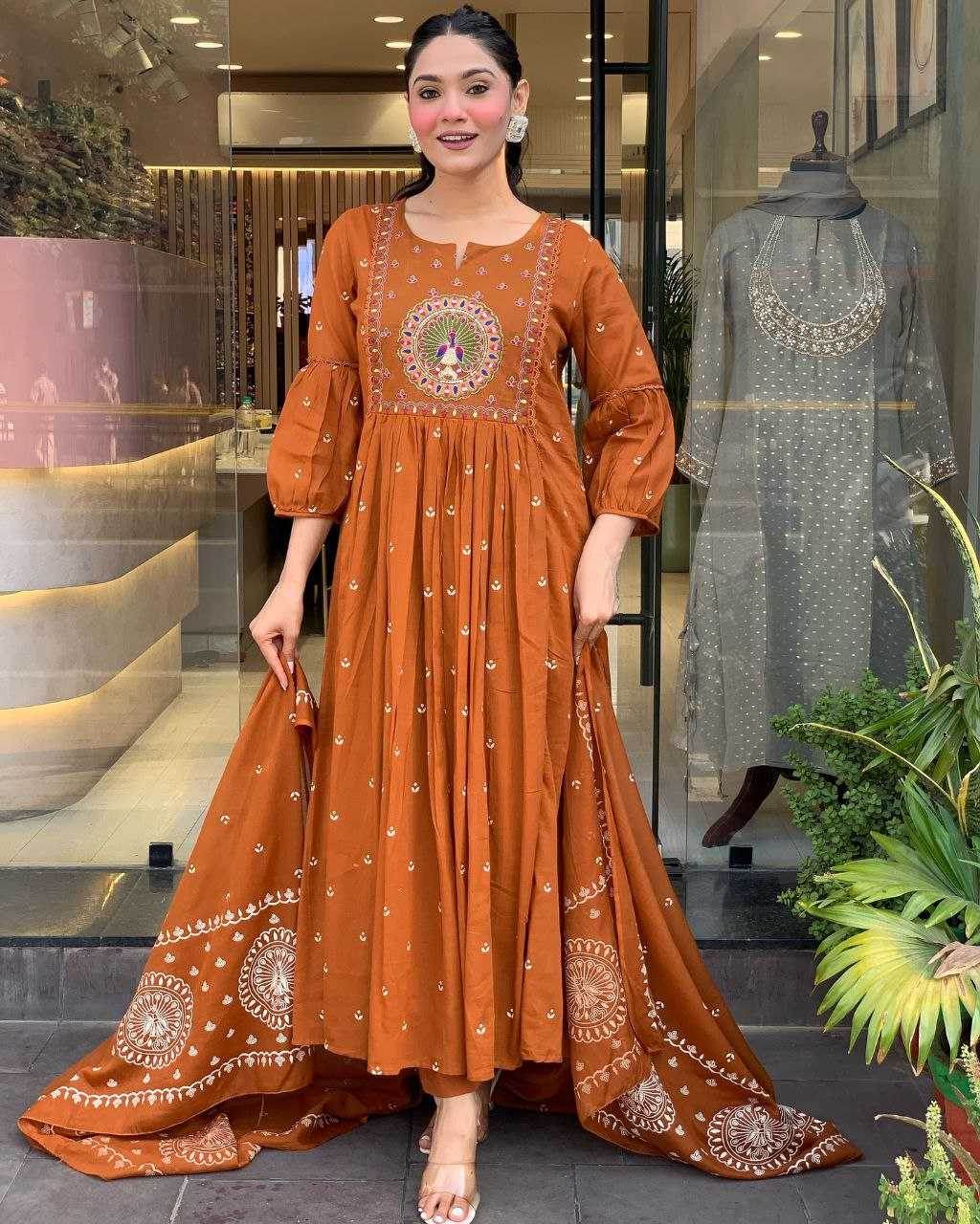 Cotton Casual Embroidered Kurti - MYLUXURY LANE ENTERPRISE